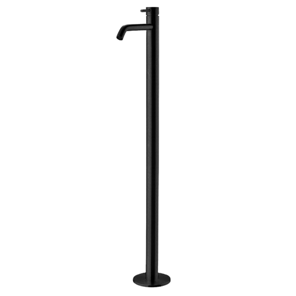 JEE-O Slimline Freestanding Basin Mixer Stainless Steel, Structured Black