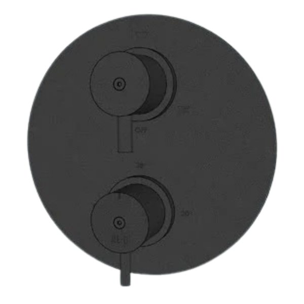 JEE-O Slimline Mixer Thermostatic Wall Mounted Black