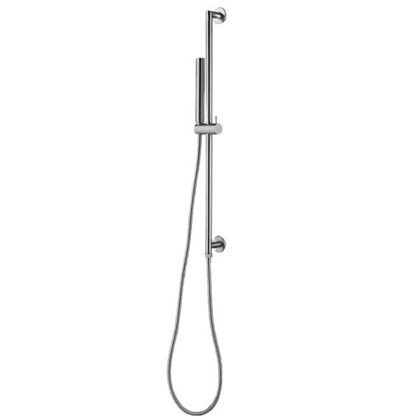 JEE-O Slimline Wall Mounted Hand Shower Set Stainless Steel With Integrated Sliding Bar, Brushed