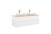 Lazio 1500 White Four Draw Vanity Set