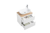 Lazio 600 White Double Draw Vanity Set
