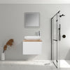 Lazio 600 White Single Draw Vanity Set