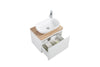 Lazio 600 White Single Draw Vanity Set