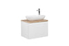 Lazio 600 White Single Draw Vanity Set