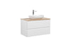 Lazio 900 White Double Draw Vanity Set