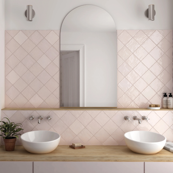 La Riviera Cuadrado Rose Tiles