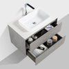 Madrid 800 Concrete Double Drawer Vanity Set