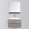 Madrid 800 Concrete Double Drawer Vanity Set