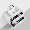 Madrid 800 White Double Drawer Vanity Set