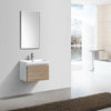 Milan 600 White Oak Single Drawer Vanity Set