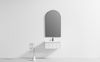 Arc Large Mirror Black 1200x600x30mm