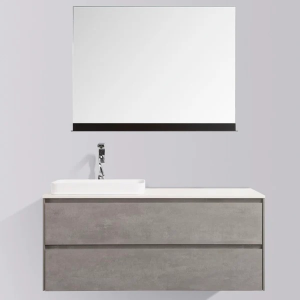 Madrid 1200 Concrete Double Drawer Vanity Set
