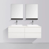 Madrid 1500 White Four Drawer Vanity Set