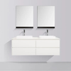 Madrid 1500 White Four Drawer Vanity Set