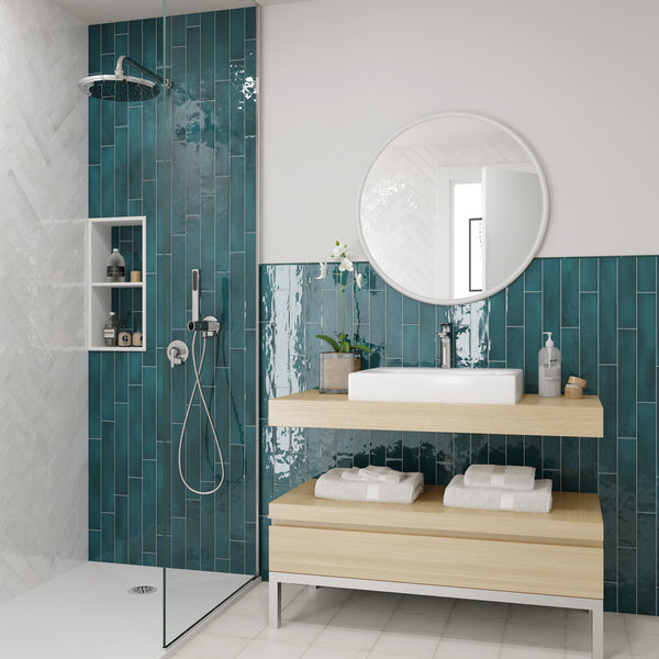 Manacor Metro Glacier 65x400x9mm Ceramic Gloss Tiles (1.00sqm/box)