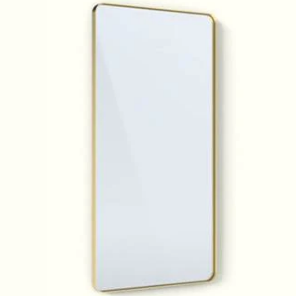 Matte Brass Deep Frame Soft Edge Mirror