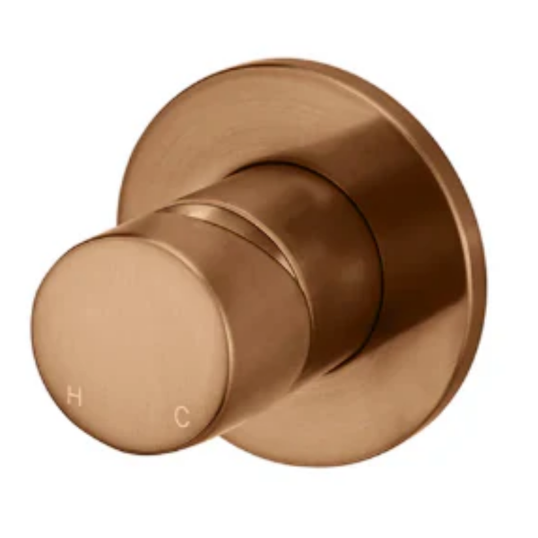 Meir Round Pinless Wall Mixer Finish Set - Lustre Bronze