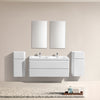 Milan 1200 Double White Vanity Set