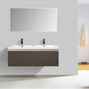 Milan 1200 Gloss Grey Single Draw Vanity Set
