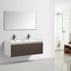 Milan 1200 Gloss Grey Single Draw Vanity Set