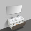 Milan 1200 Gloss Grey Single Draw Vanity Set