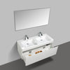 Milan 1200 Single White Vanity Set