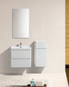 Milan 600 White Double Drawer Vanity Set