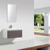 Milan 900 Gloss Grey Single Draw Vanity Set
