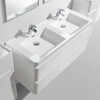 Milan 1200 Double White Vanity Set