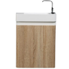 Milan 450 White Oak Vanity Set