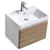 Milan 600 White Oak Single Drawer Vanity Set