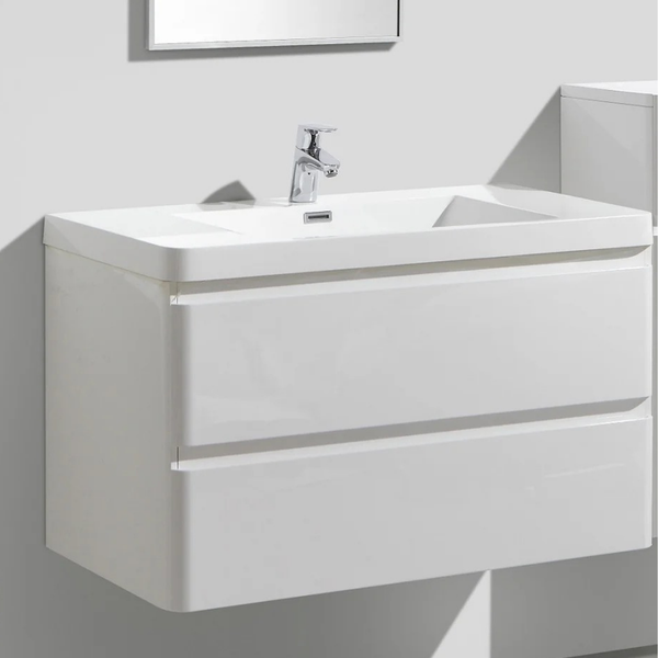 Milan 900 Rustic Black Double Draw Vanity Set