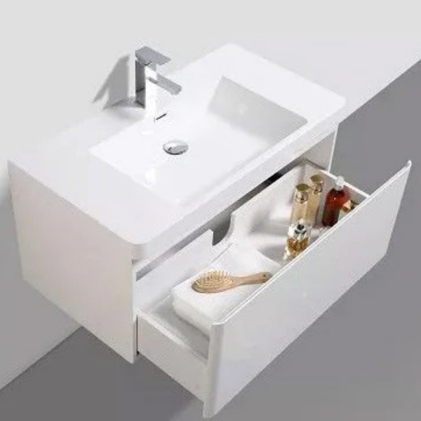 Milan 900 Single White Vanity Set