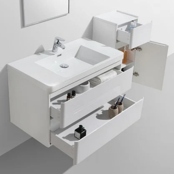 Milan 900 Vanity Set Double White