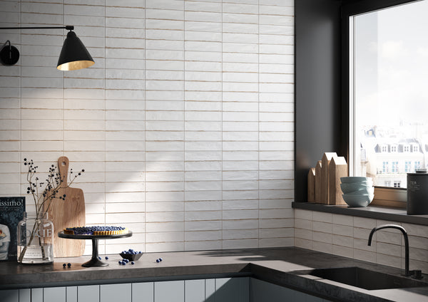 Noho White 60x250x9.5mm Porcelain Matt Tiles (0.48sqm/box)