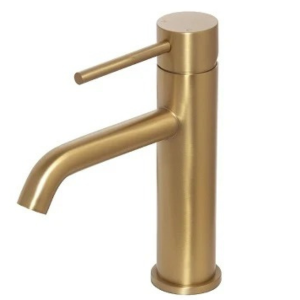Neo Brushed Brass Standard Short Basin Mixer