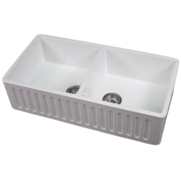 PG Double Sink Butler White Gloss Interior