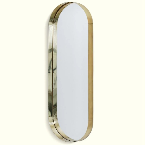 Polished Brass LED Backlit Pill Mirror