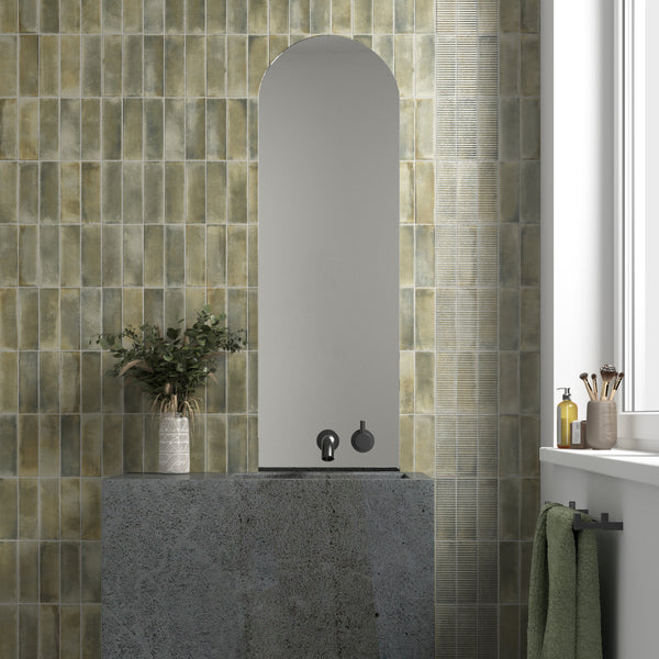 RakuLine Sage 60x186x8mm Porcelain Matt Tiles (0.424sqm/box)