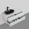 Santorini 1200 Black Basin Double Draw Vanity Set