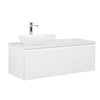 Santorini 1200 White Single Drawer Vanity Set