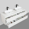 Santorini 1500 White Four Drawer Vanity Set