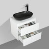 Santorini 600 Black Basin Double Draw Vanity Set
