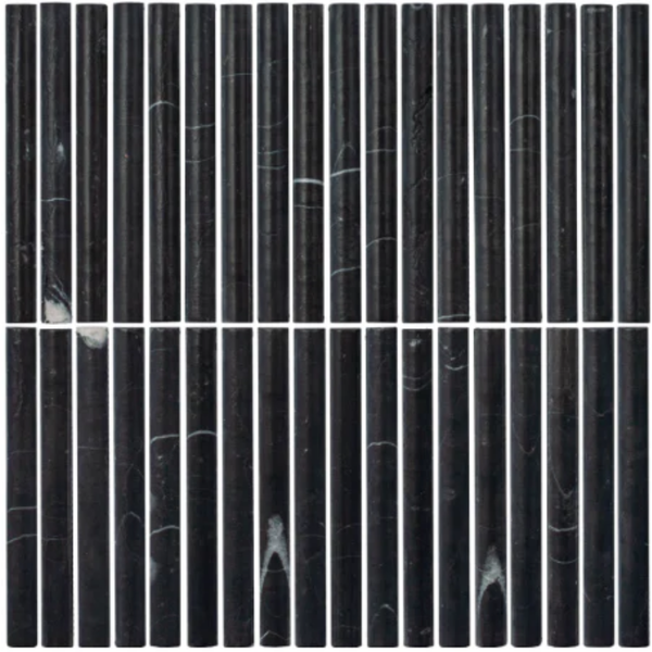 Salt Rock Marquina Stripe Mosaic Marble 