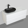 Santorini 1200 Black Basin Single Drawer Vanity