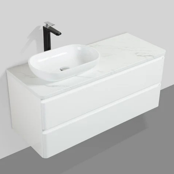 Santorini 1200 White Double Draw Vanity Set