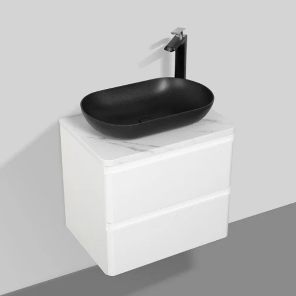 Santorini 600 Black Basin Double Draw Vanity Set