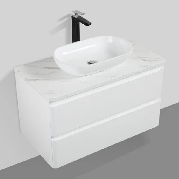 Santorini 900 White Single Draw Vanity Set