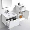 Milan 600 White Single Drawer Vanity Set