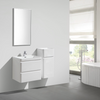 Milan 600 White Double Drawer Vanity Set